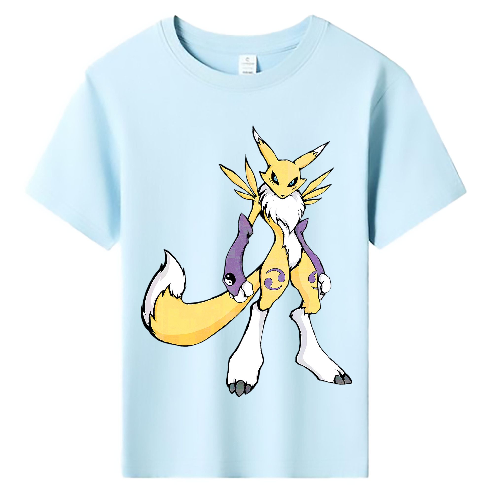 （画像用） Digimon デジタルモンスター/デジモン 綿100％キッズTシャツ（フロントプリント）